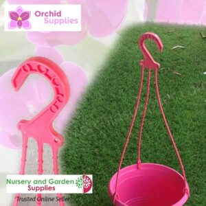 200mm PINK Hanging Basket (Pot & hanger) orchid saucerless style (*Limited stock)