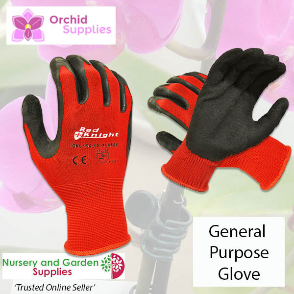 General Purpose Red Orchid Garden Glove - for more info go to orchidsupplies.com.au